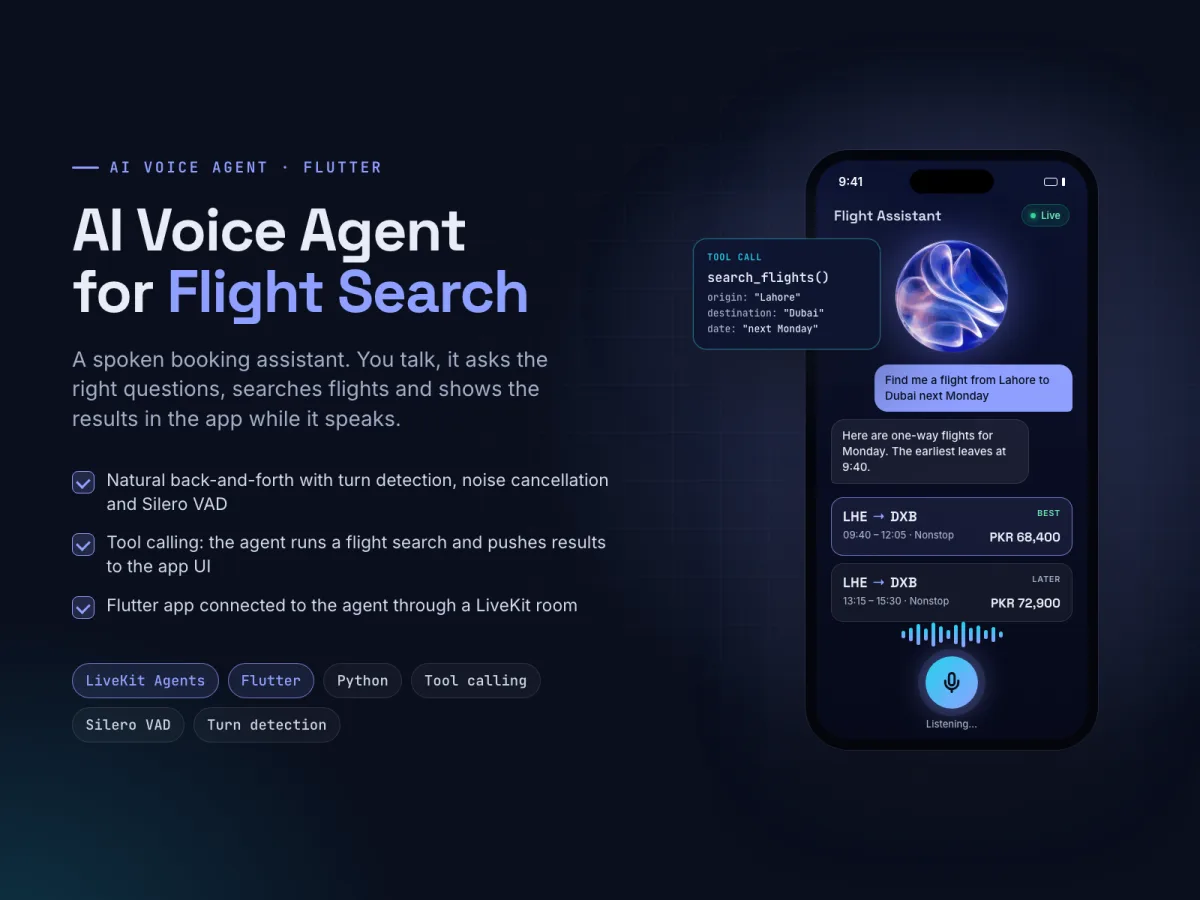 AI Voice Agent for Flight Search poster