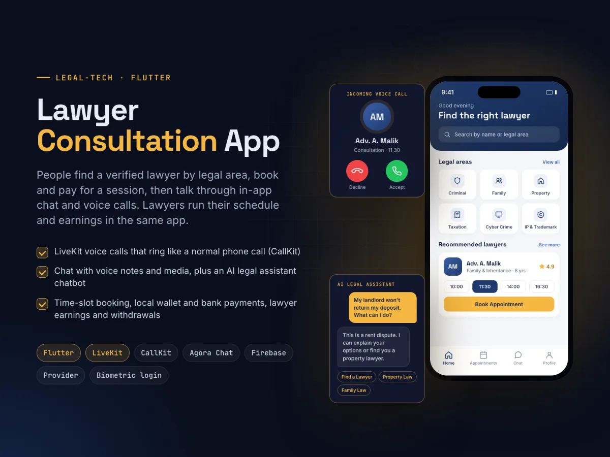 Lawyer Consultation App poster