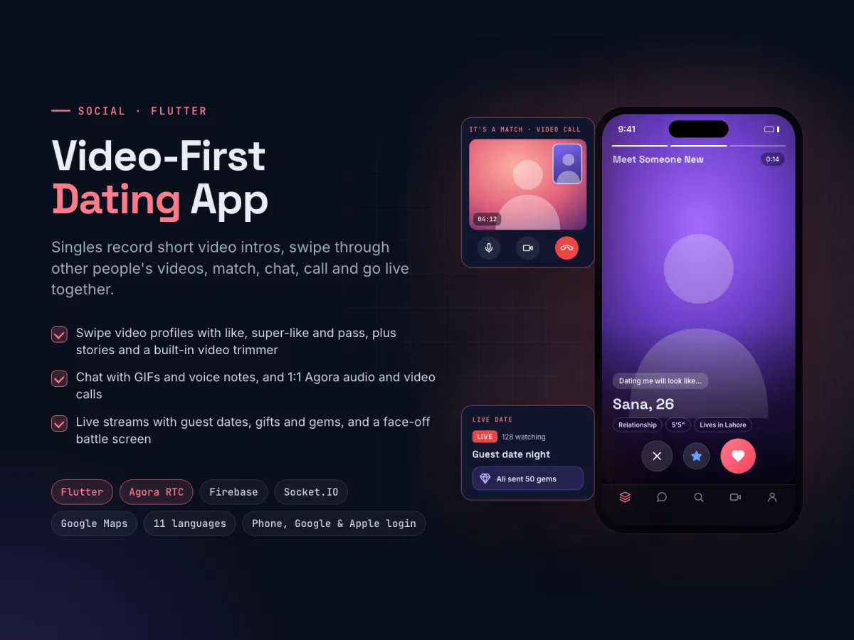 Video-First Dating App poster