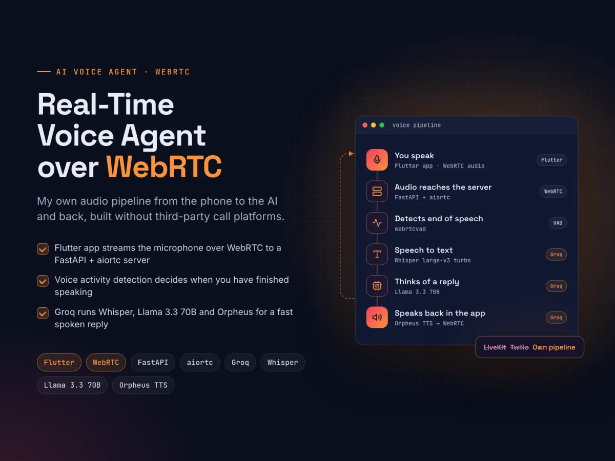 Real-Time Voice Agent over WebRTC poster