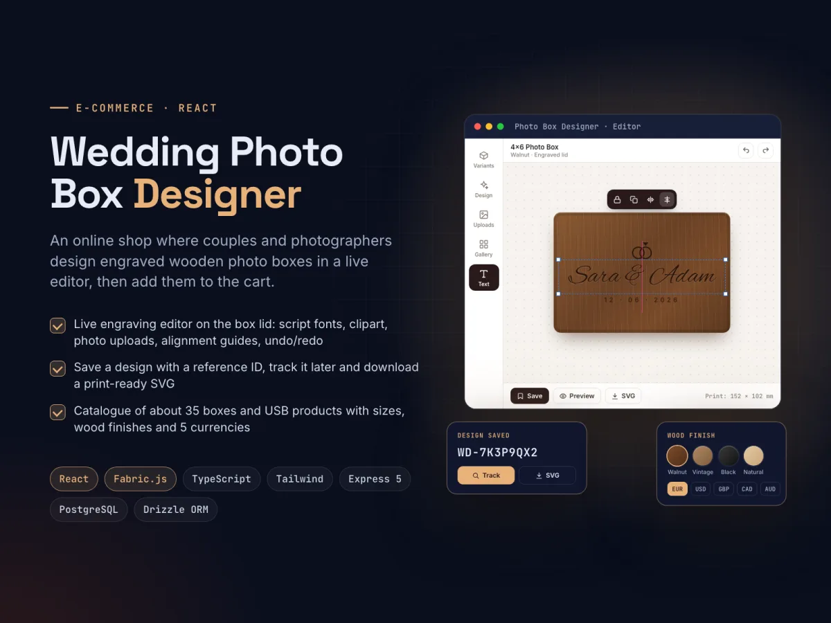 Wedding Photo Box Designer poster